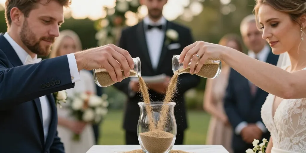 ceremonie du sable pour un mariage